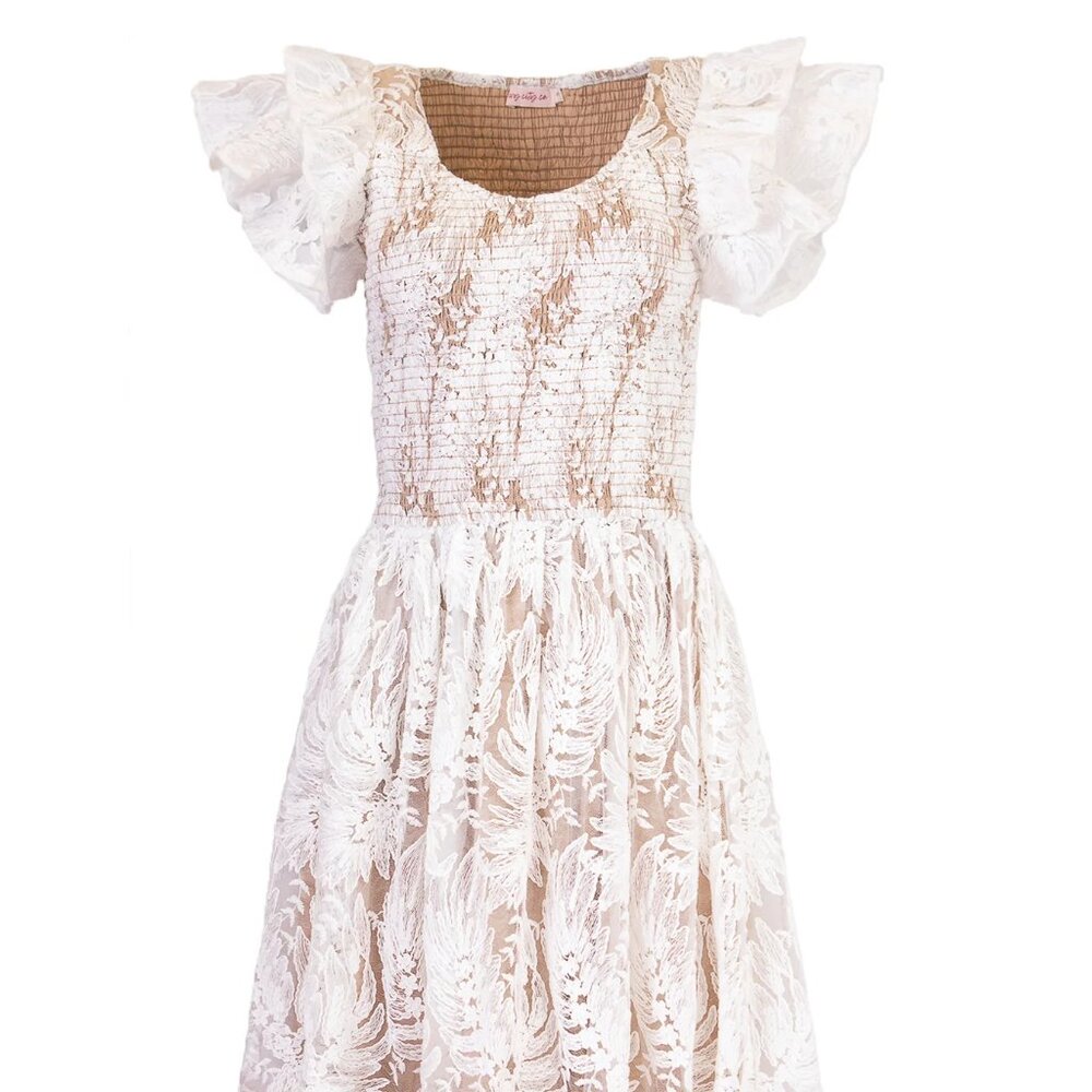Ivy City - Hattie Dress in White Lace - NWT
